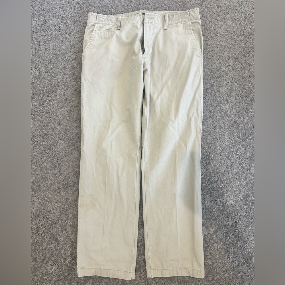 Men’s Old Navy, broken in straight style 34 x 32 beige pants